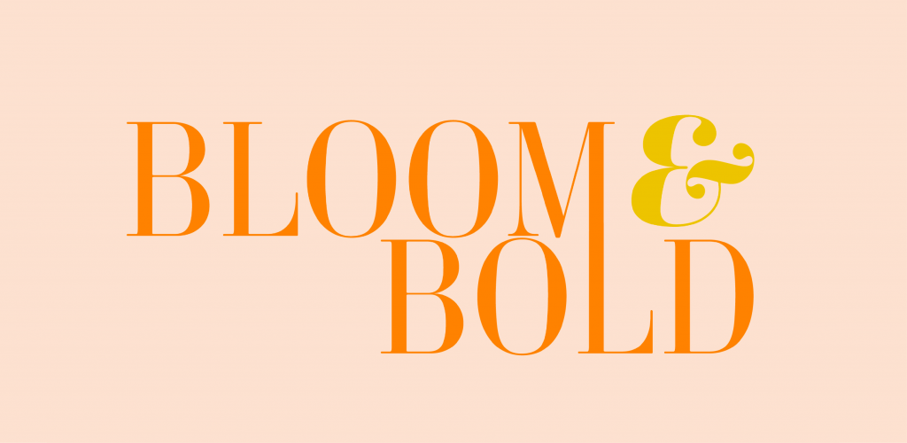 Typographic layout of Bloom & Bold logo