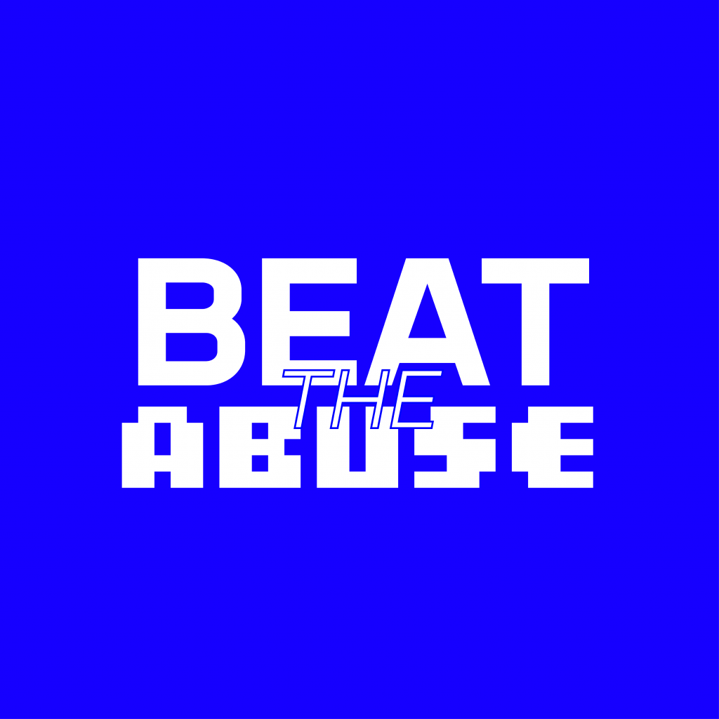 Typographic layout of Beat The Abuse Logo