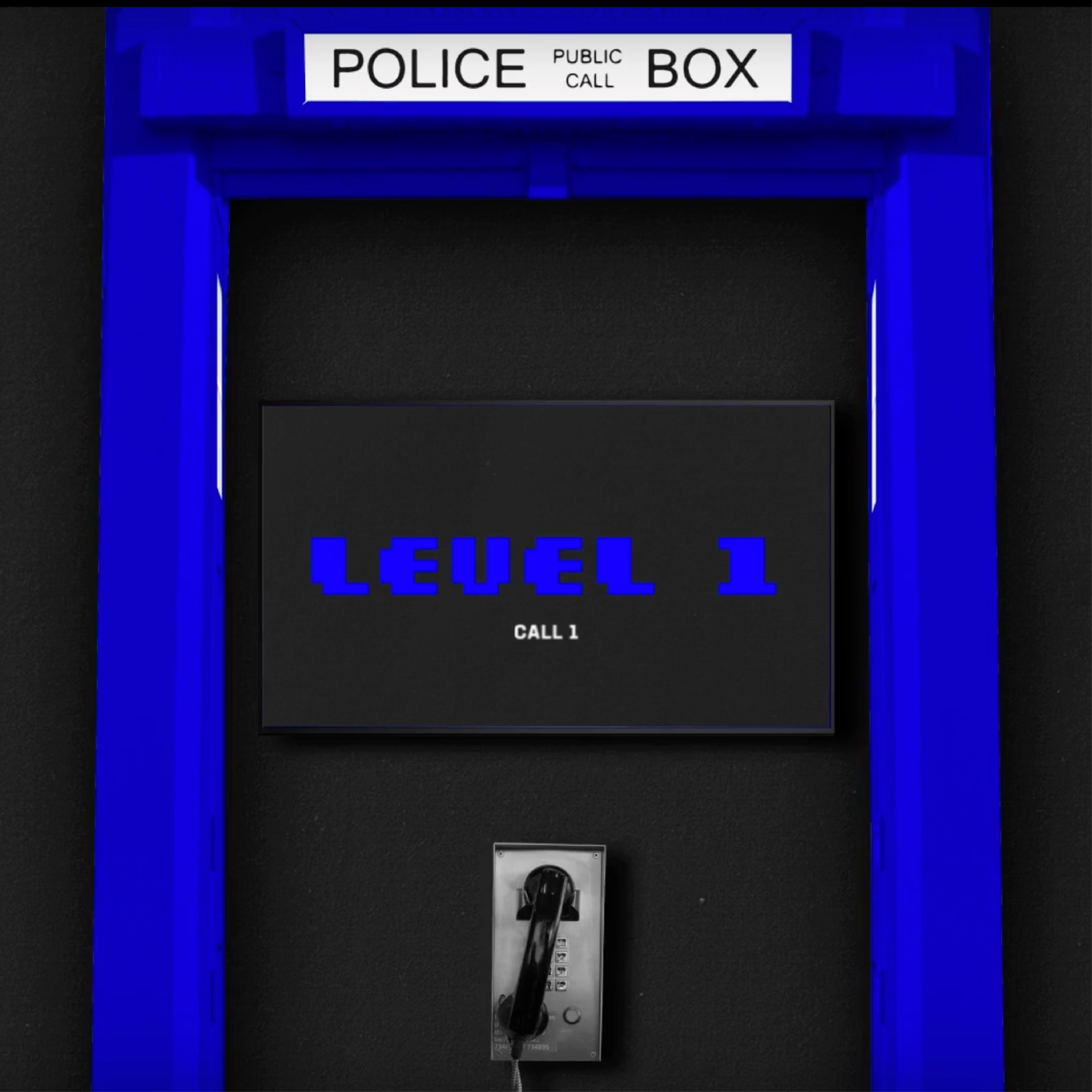 Beat The Abuse Police Box Graphic mock up of police telephone box