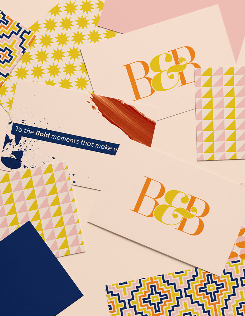 Mock up of branded business cards